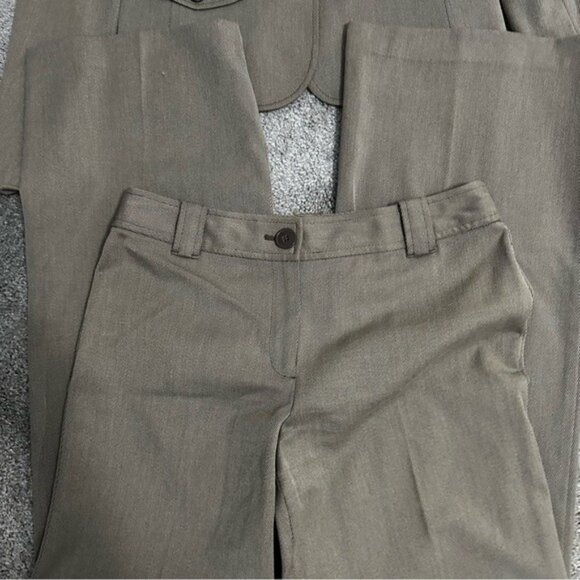 Ann Taylor LOFT Safari Suit Set Taupe Utility Chic Size 6 Workwear - Picture 9 of 16